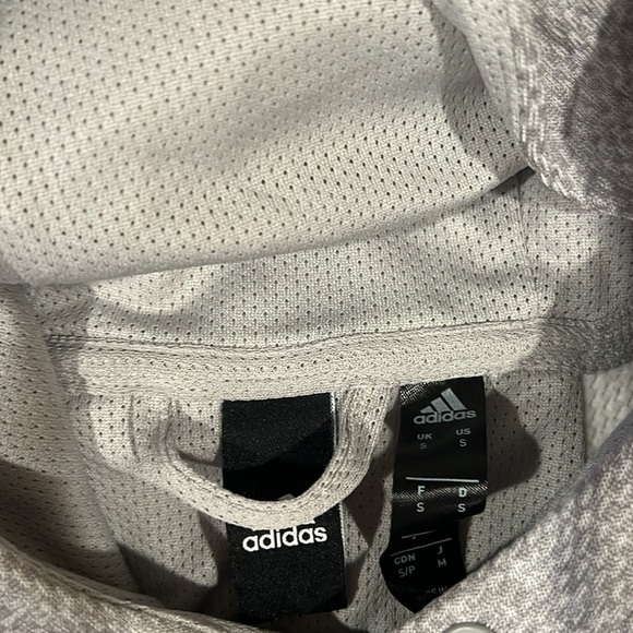 Adidas light gray hooded sweatshirt - Picture 2 of 3